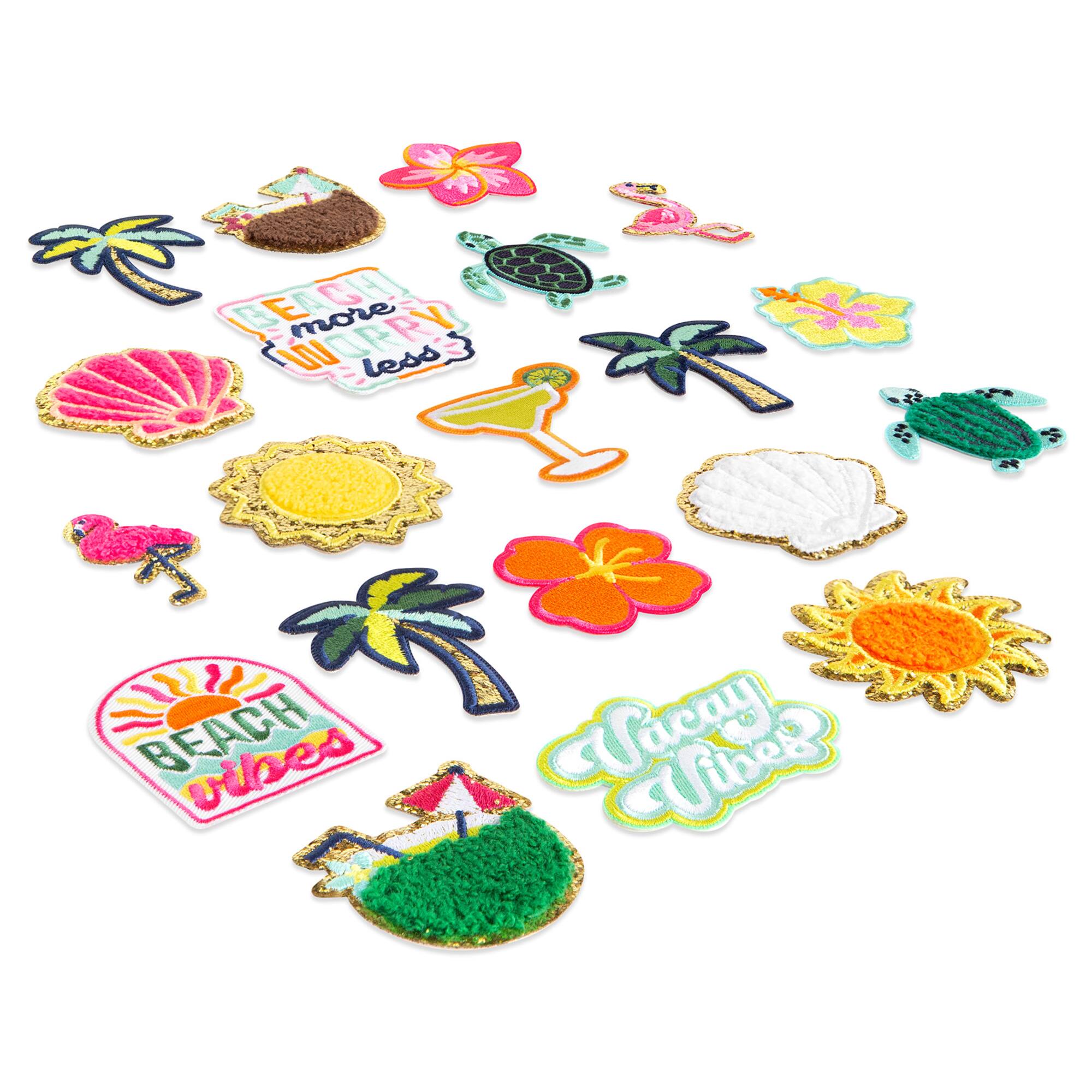Summer Vibes Iron-On & Adhesive Embroidered Patch Set by Make Market®
